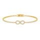 18K Gold Plated Sparkling Infinity Tennis Bracelet